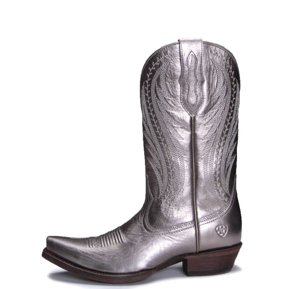Silver Ariat Tailgate Snip Toe Cowboy Western Boots Size 8.5B (fits like 9) - Picture 2 of 9